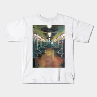 New York, Empty Subway, Retro Kids T-Shirt